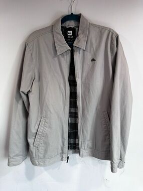 Quiksilver Men's Light Gray Zip-Up Casual Jacket